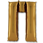 Шар фольгированный Буква П 101,6 см (Золотой)