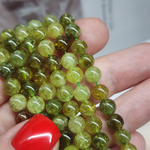 Гранат зелёный (гроссуляр), природный, гладкий шар, 6мм, высокое качество