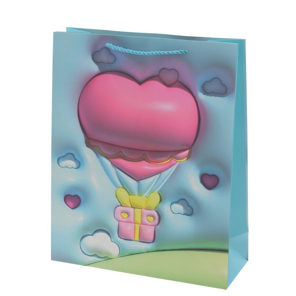 GAEM Пакет подарочный M (бумага 210г/м2, блок микс 12шт), L26 W10 H32 см, 4в.