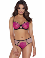 Трусы бразилиана с розовым кружевом Ava AMBRE 2033 braz pink