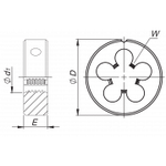 N2-188001-0081 Плашка DIN-22568 M8x0,5 6g HSSE INOX