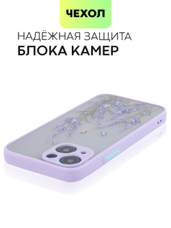 Чехол BROSCORP для Apple iPhone 13 mini оптом (арт. IP13MINI-ST-TPU-PURPLE-PRINT)