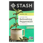 Stash Tea, Herbal Tea, освежающая перечная мята, без кофеина, 20 чайных пакетиков, 20 г (0,7 унции)