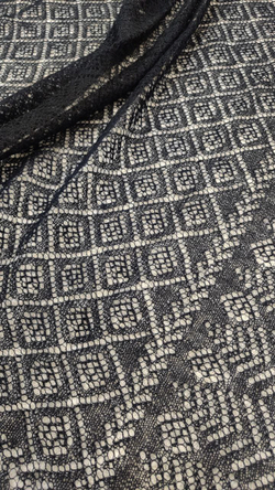 Оренбургский пуховый платок П3-120-07 черный