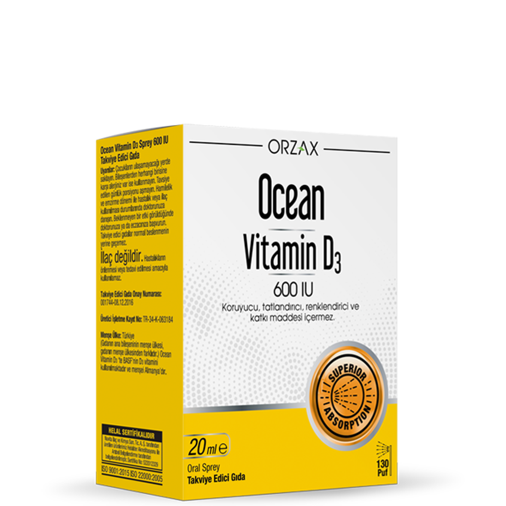 OCEAN ВИТАМИН Д (VİTAMİN D) 600МЕ СПРЕЙ