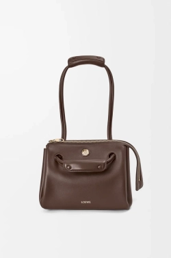 Loewe Маленькая сумка Madrid из мягкой телячьей кожи, темно-каштановый