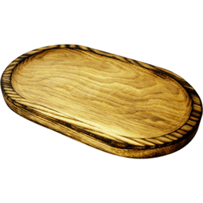 Блюдо для подачи овал; дуб; H=2.5,L=30,B=18см