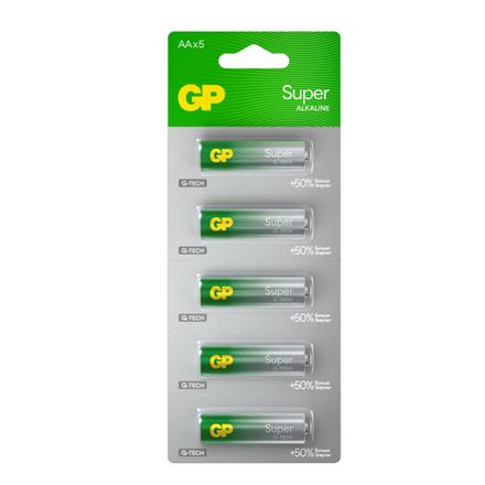 Элемент питания GP Alkaline Super G-Tech LR6 BL5 15AA21-2CRSC5 (1/12/120)