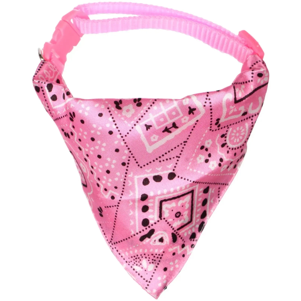 Ошейник с банданой для кошек и собак мелких пород «ЛЮБИМЫЙ БРО», цвет розовый, р 23-40см/15*10*1,5см (лейбл)