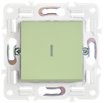 SKANDY Выключатель 1-клавишный с индикацией 10А SK-V07G мятный IEK