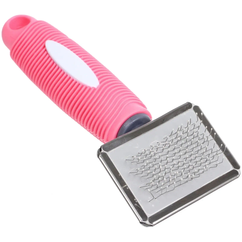 Пуходёрка для собак и кошек с каплями «ЛАПУСИКИ», цвет розовый, 15*6 (блистер)