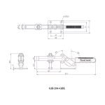 Зажим с горизонтальной ручкой GH-204-GB Woodwork GH-204-GBL
