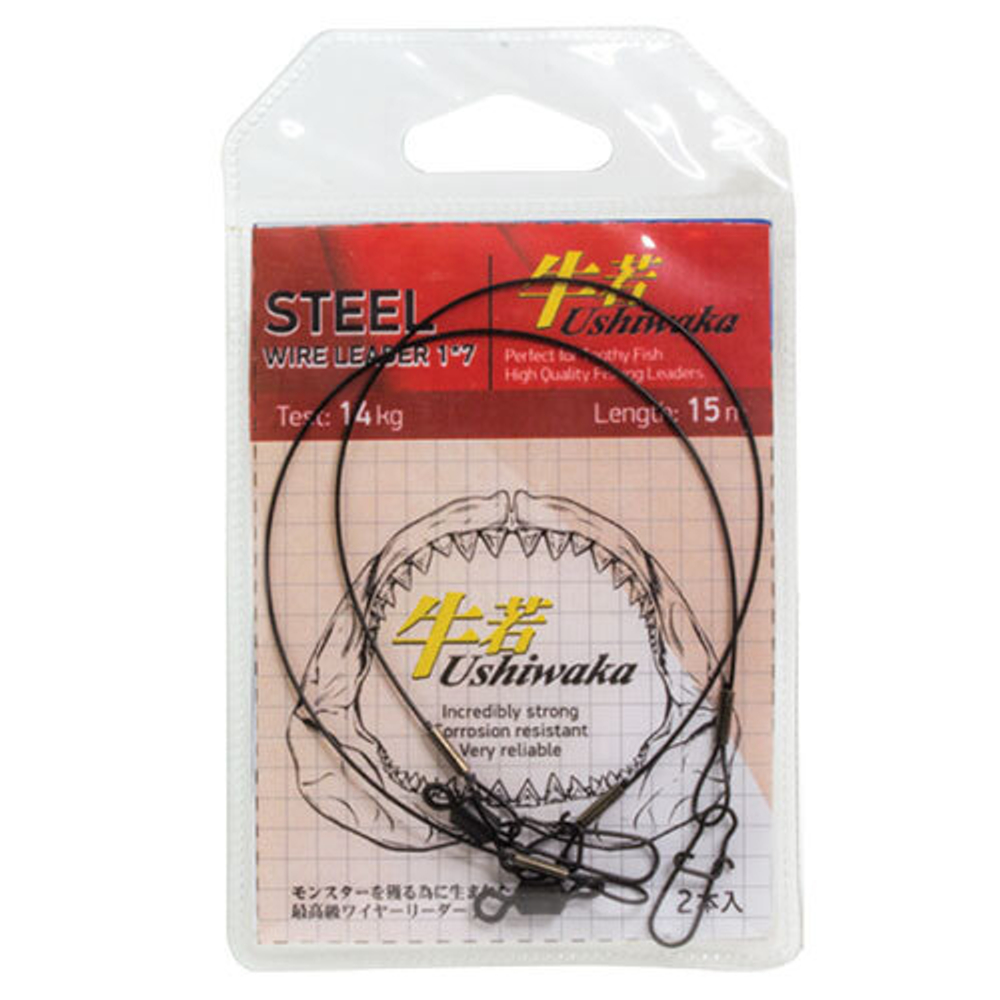 Поводок Ushiwaka Steel Wire Leader USWL7-1509 1х7, 9,9кг/15см, 2шт
