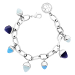 Браслет Boccadamo Caleida Blue-Violet XBR866A BL/V/S с лазуритом, аквамарином, агатом (сапфирином)