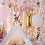 Шар (40"/102 см) Цифра, 1, Золото, в упаковке