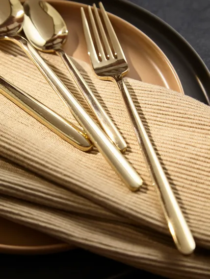 Набор столовых приборов pure, золотистые глянцевые, 24 пред.