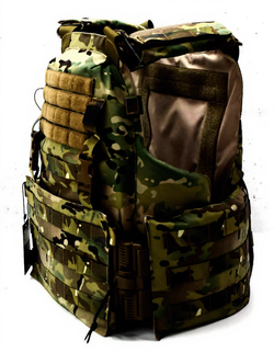 Чехол для бронежилета плитника КРЕПОСТЬ быстросброс слева, MIMICRYA, Cordura 1000D, MULTICAM, L-XL