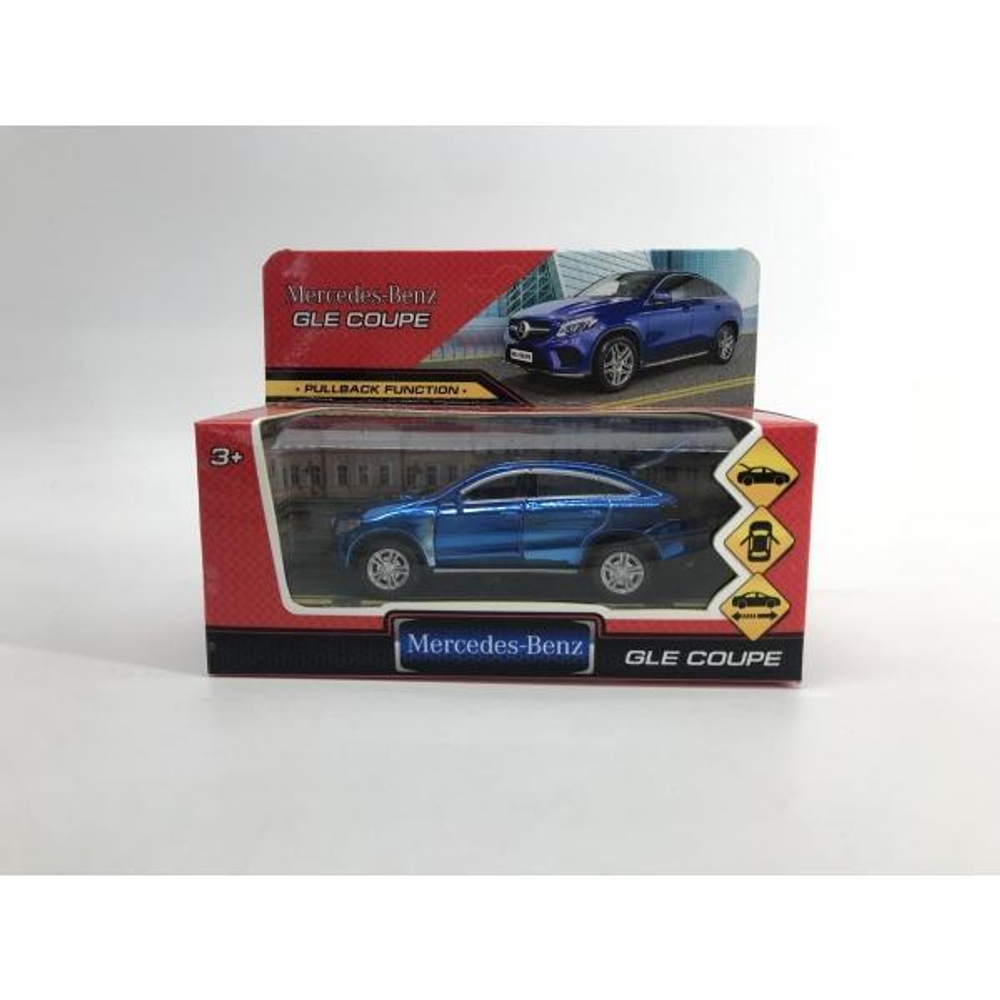 Модель ин. мет. "Mercedes-Benz Gle Coupe" 12см, двери, синий хром, коробка GLE-COUPE-BUCH (Технопарк)