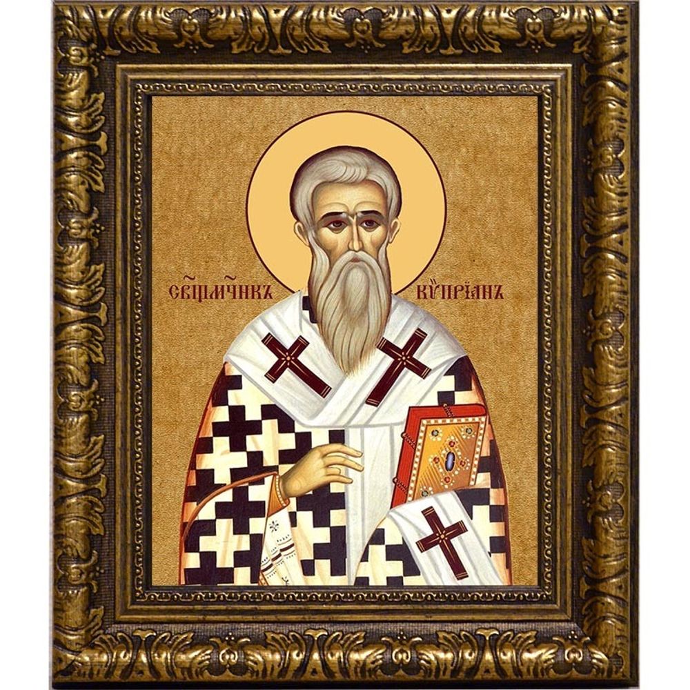 Киприан Антиохийский,  Никомидийский епископ, священномученик. Икона на холсте.