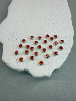 Шатоны 4 мм, Тициан в серебре, 25 шт