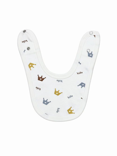 Двусторонний нагрудник Короны mix (0-12 мес)