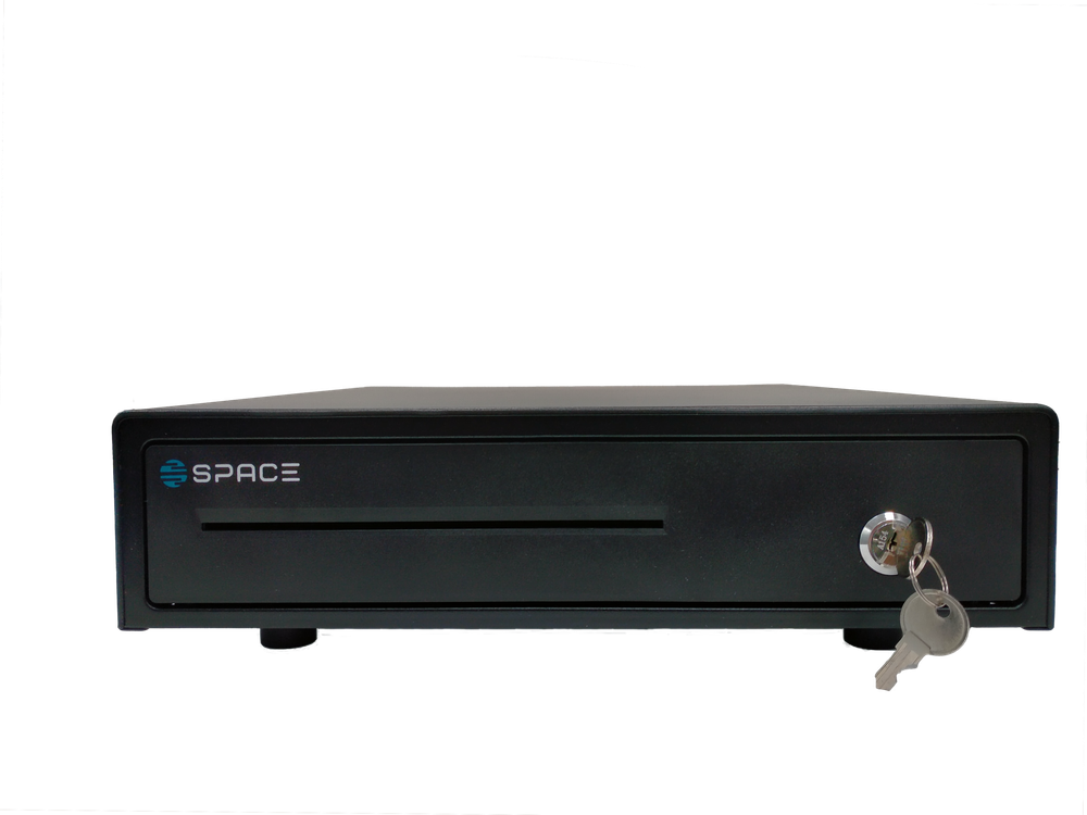 Денежный ящик Space BOX-330K (эл. мех., черный)