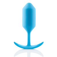 Голубая анальная пробка для ношения 12,7см b-Vibe Snug Plug 3 BV-009-TL