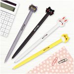 Ручка шариковая автоматическая MESHU "Cute Friends" синяя, с топпером, 1шт