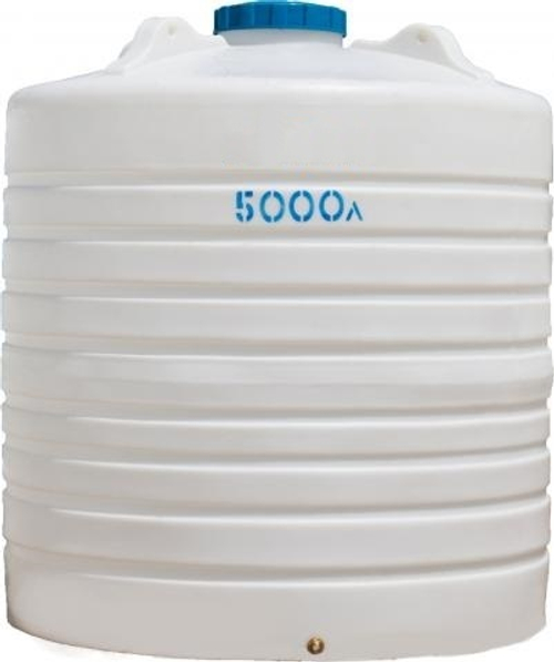 Ёмкость пластиковая пищевая АКПОЛ 5000 л. вертикальная (194x194x220см;100кг;белый) - арт.555055
