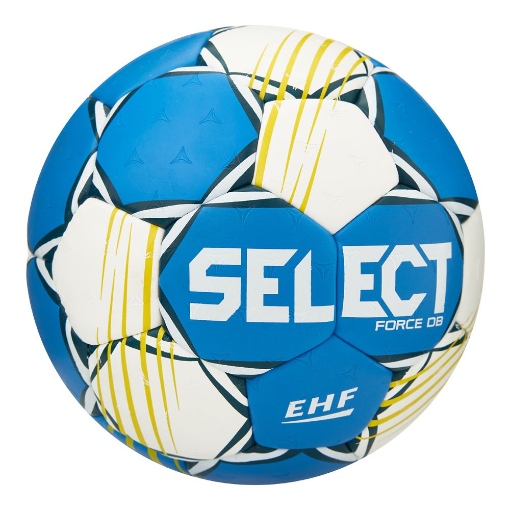 Мяч ганд. SELECT HB FORCE DB V25, 1621854205, Junior (р.2), EHF Appr,ПУ, гибр.сш., сине-белый