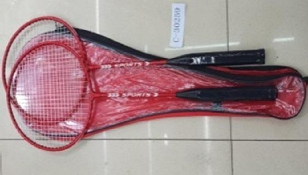 Бадминтон 2 ракетки в прозрачном чехле 63х2 см, 2 цвета, с-30259