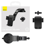 Автомобильный держатель Baseus Easy Control Clamp Car Mount Holder Set (На присоске & На воздуховод) - Black