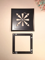 Вентиляционная решетка на магнитах с диффузором. РПР150 Черный