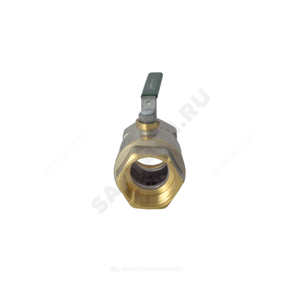 Кран шаровой латунь хром R250W Ду 15 Ру42 ВР рычаг зеленый Giacomini R250WX023