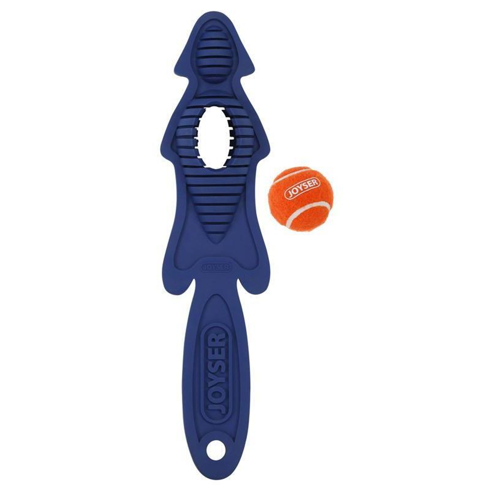 Игрушка для собак JOYSER Slimmy Большая шкура лисы из резины c мячом-пищалкой M/L синяя, 45 см