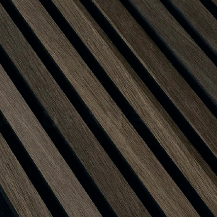 Акустическая панель РП 27 мм Темный грецкий орех (комплект из двух штук), 278x60 см