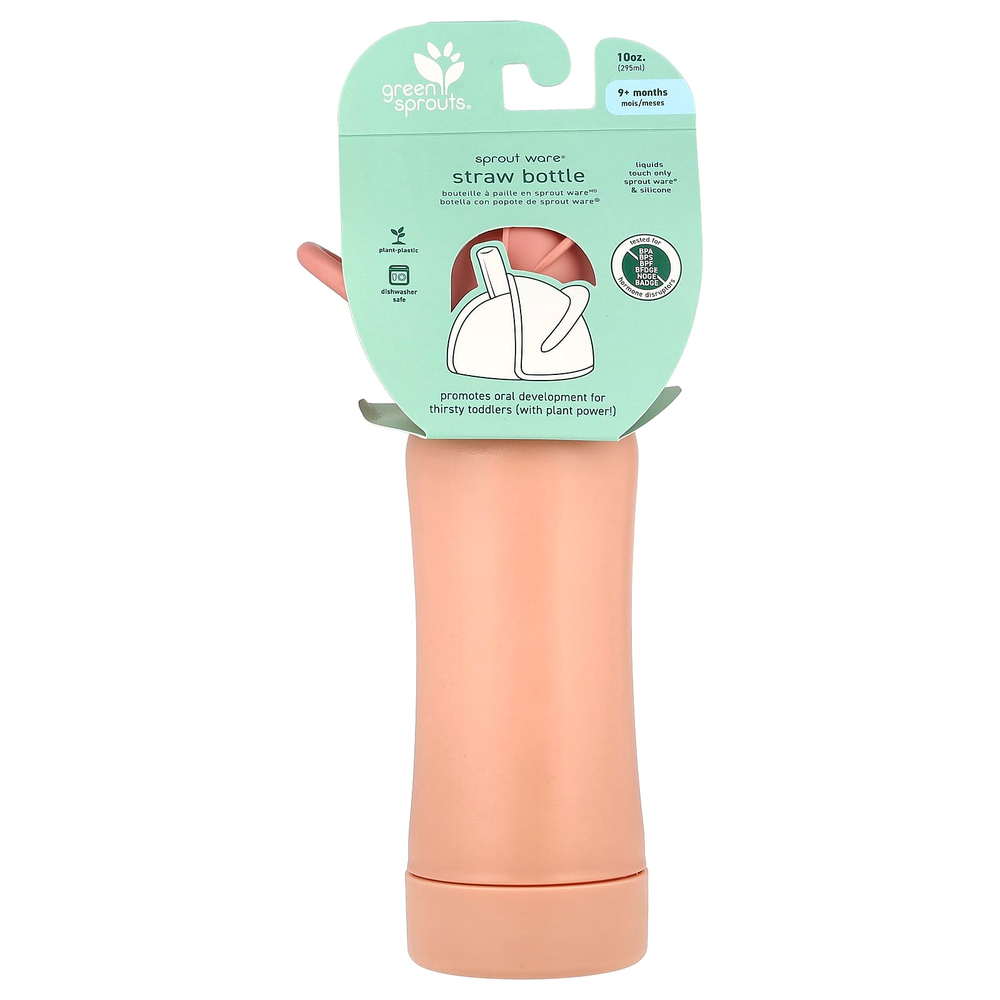 Green Sprouts, Sprout Ware®, соломенная бутылка, от 9 месяцев, грейпфрут, 295 мл (10 унций)