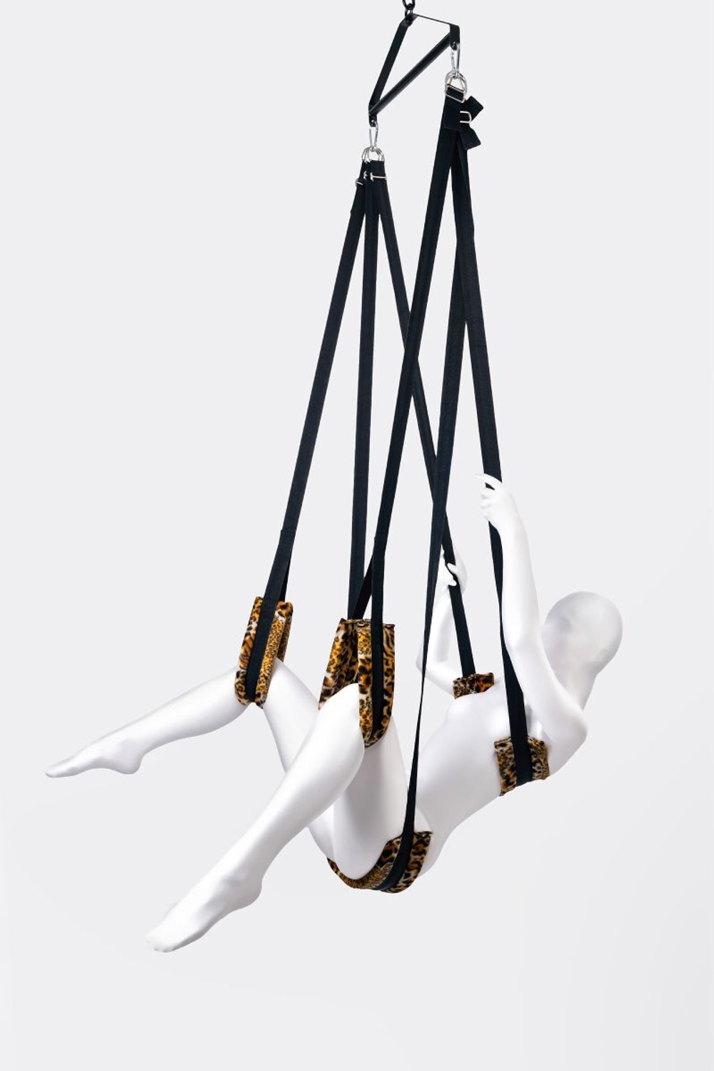 Черно-леопардовые секс-качели Anonymo (Цвет: черный с леопардовым)