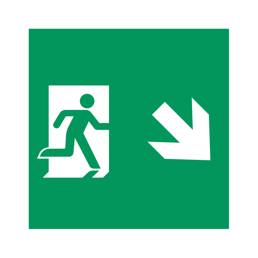 Пиктограмма EMGP-MARK-MA-RDOWN (Человек, Вниз-Вправо) (Arlight, Пластик) 059839