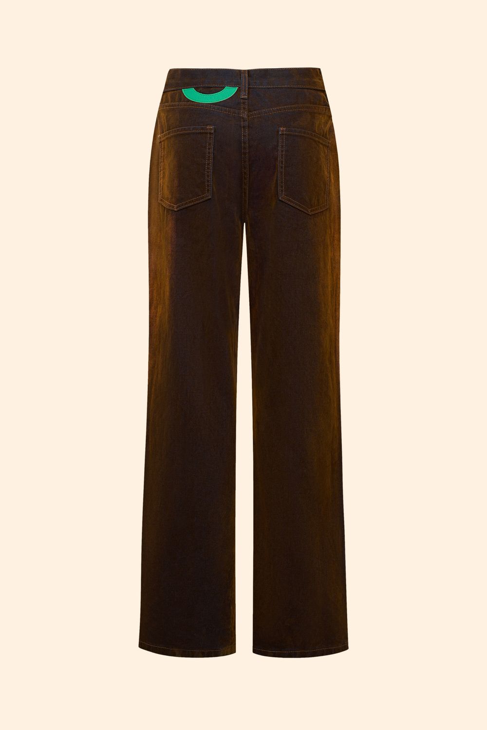 Джинсы с велюр эффектом (Шоколадный ликер), коричневые