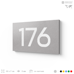 Номер на дверь 176, табличка на дверь для офиса, квартиры, кабинета, аудитории, склада, голубой 120х70 мм, Айдентика Технолоджи