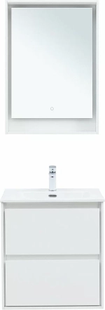 Тумба с раковиной Aquanet Милан 336367/330429 60 белый глянец