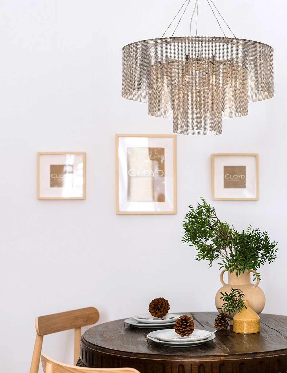 Люстра Cloyd ONASSIS C10 / Ø60 см - никель сатин (арт.11359)