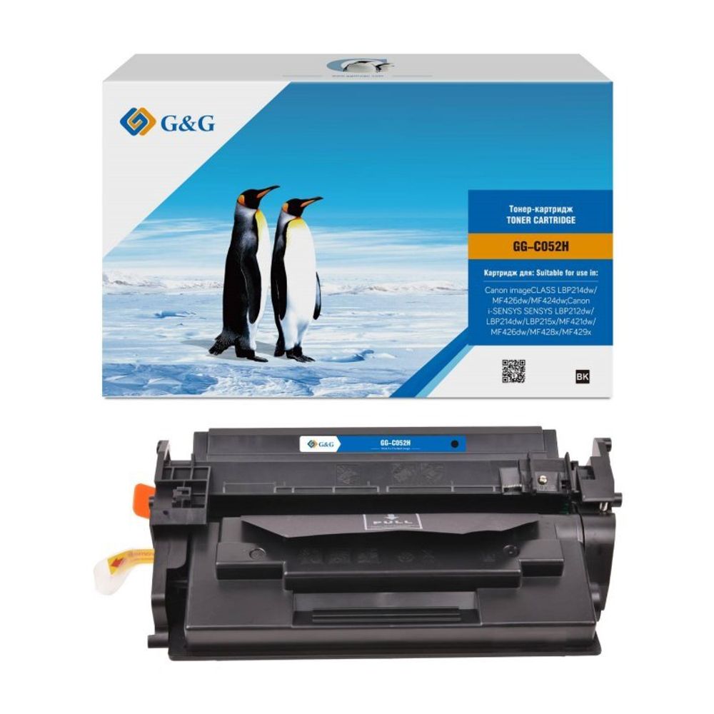 Картридж G&amp;G, аналог Canon 052H для LBP 212/214/215, MF421/MF426/MF428/MF429 черный 9k