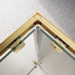 Душевой уголок BelBagno Luce A-2-90-P-ORO 90x90 стекло рифленое/профиль золото