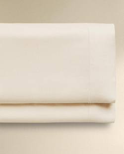 ZARA HOME (300 НИТЕЙ) ПРОСТЫНЯ ИЗ ХЛОПКА, ЭКРЮ