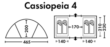 Палатка FHM Cassiopeia 4, артикул 000036