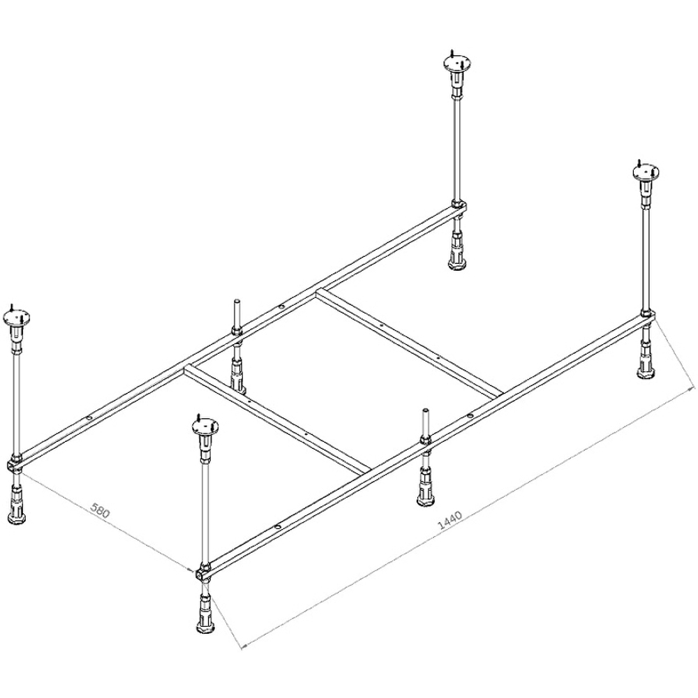 Каркас для ванны AM.PM X-Joy 150x70 W94A-150-070W-R Серый