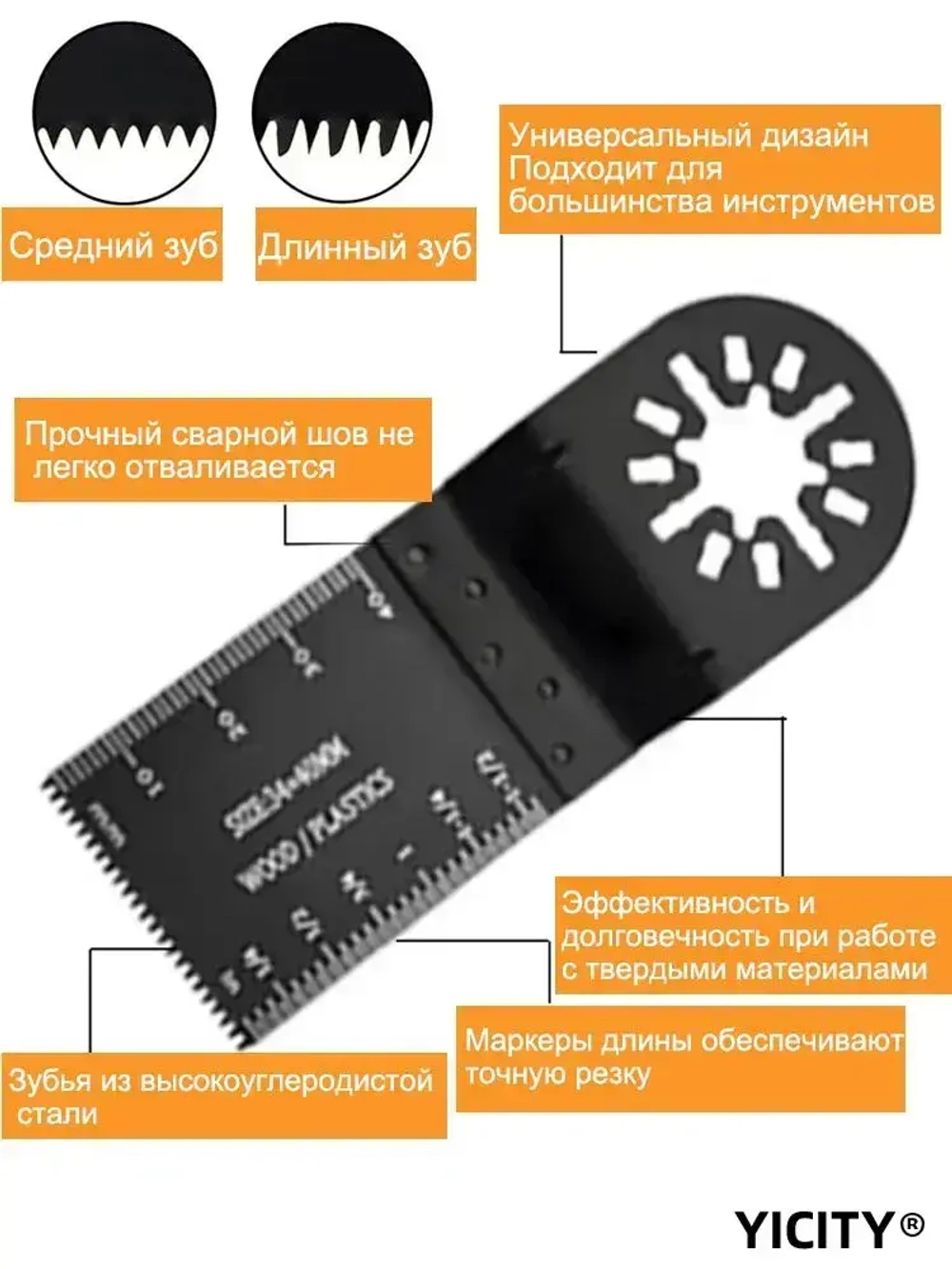 YICTIY Насадки для реноватора, набор 24шт. полотно пильное