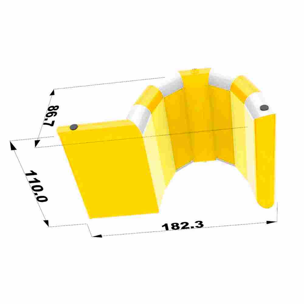 Надувная лестница для бассейна из ПВХ с бассейном, жёлтый, 1.82*1.1*0.87 м
